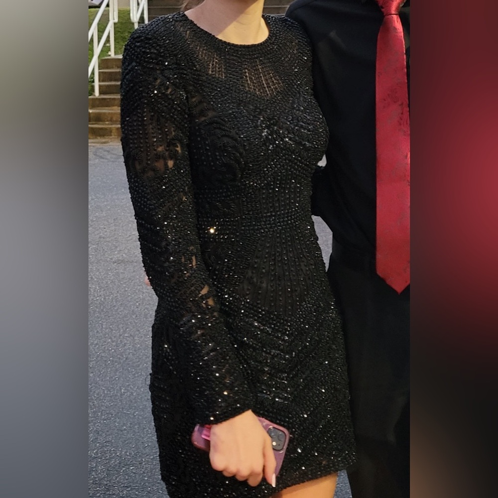 Sherri Hill - Truly adorable beaded black dress… deserves to be worn again!